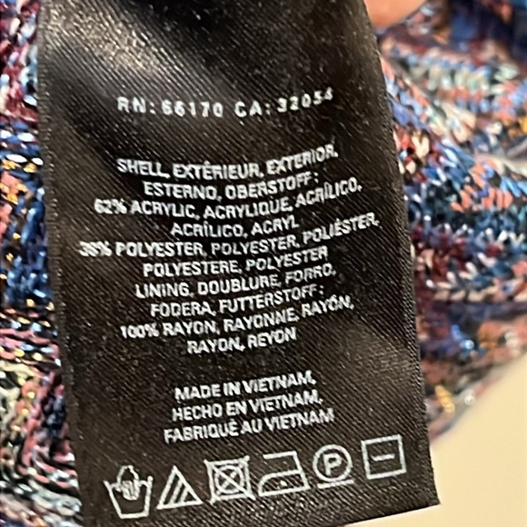 Anthropologie Maeve Westwater Chevron Knit Flowy Dress Sleeveless Blue Purple - Picture 7 of 10